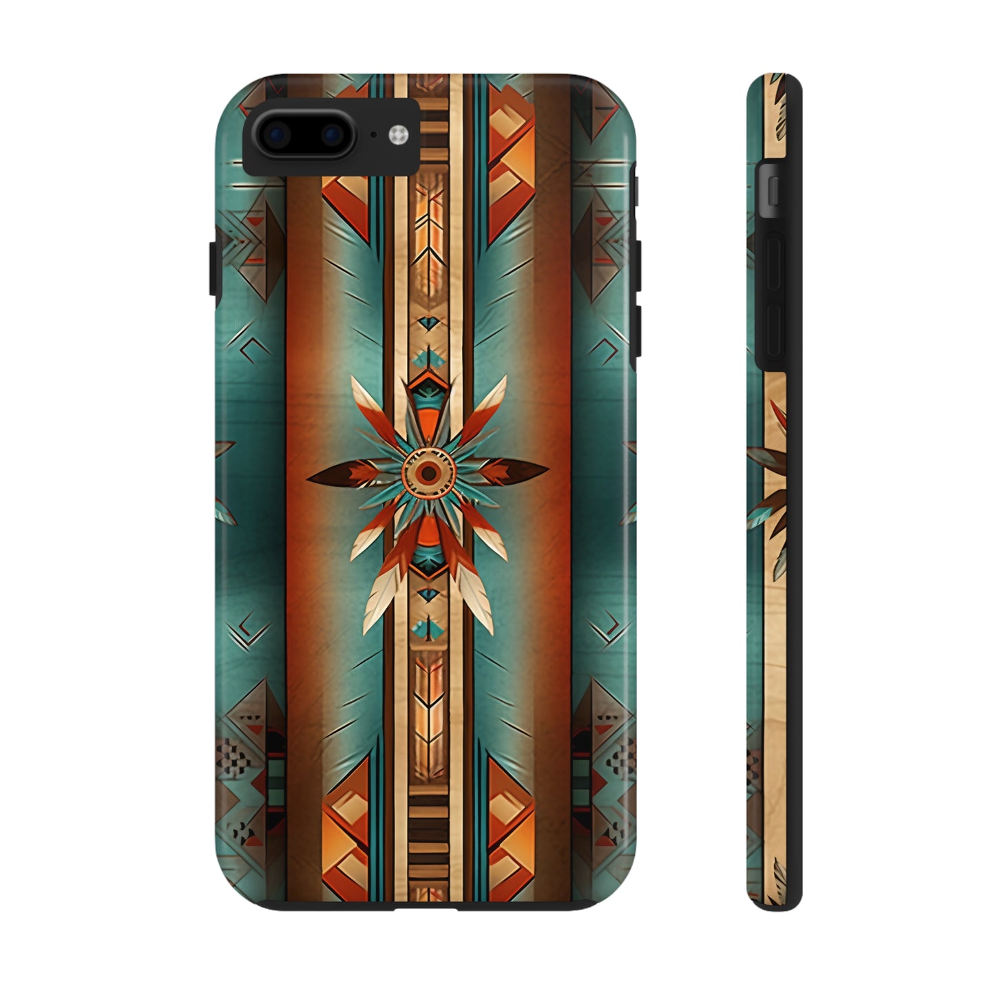 Beautiful Blue Native American Pattern Design Tough Phone Case compatible with a large variety of iPhone models, Gift, Phone Case