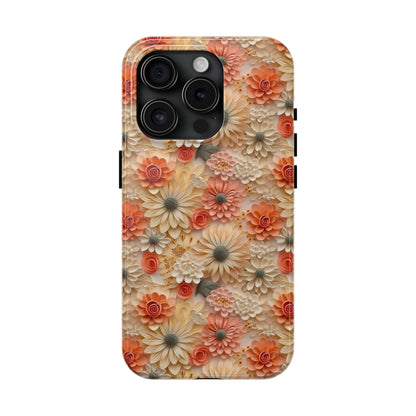 3D Wildflower Floral Pattern print design Phone Case- Lightweight, Impact Resistant Cover for iPhone 6, 6s, 12, 13, 14, 15