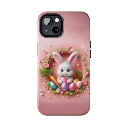 Easter Bunny Hole in the Wall design Tough Phone Case compatible with a large variety of iphone models