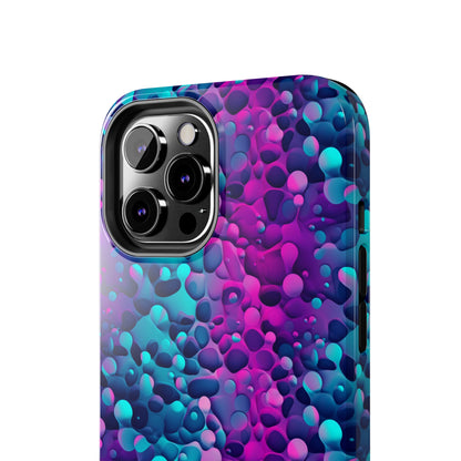 3D Bubble Print Pattern Design Tough Phone Case compatible with a large variety of iPhone models, Phone Case, Gift