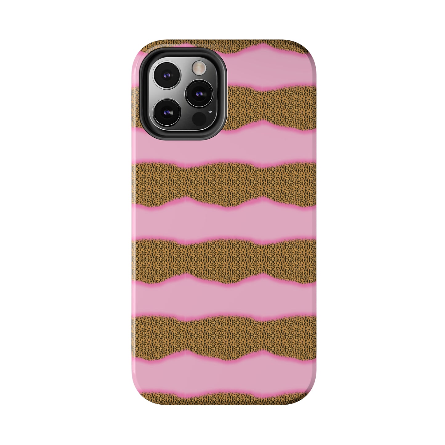 Girly Cheetah Wave Design Phone Case- Lightweight, Impact Resistant Cover for iPhone 6, 6s, 12, 13, 14, 15