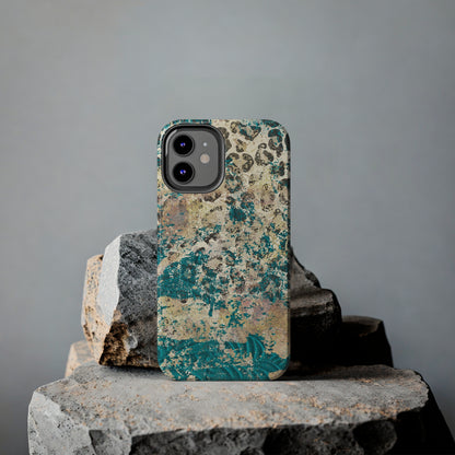 Western Turquoise and Cheetah Design Tough Phone Case compatible with a large variety of phone models, Gift, Phone Case