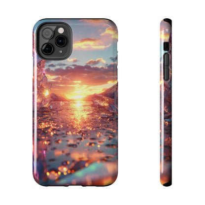 Abstract Sunrise Crystal Design Tough Phone Case