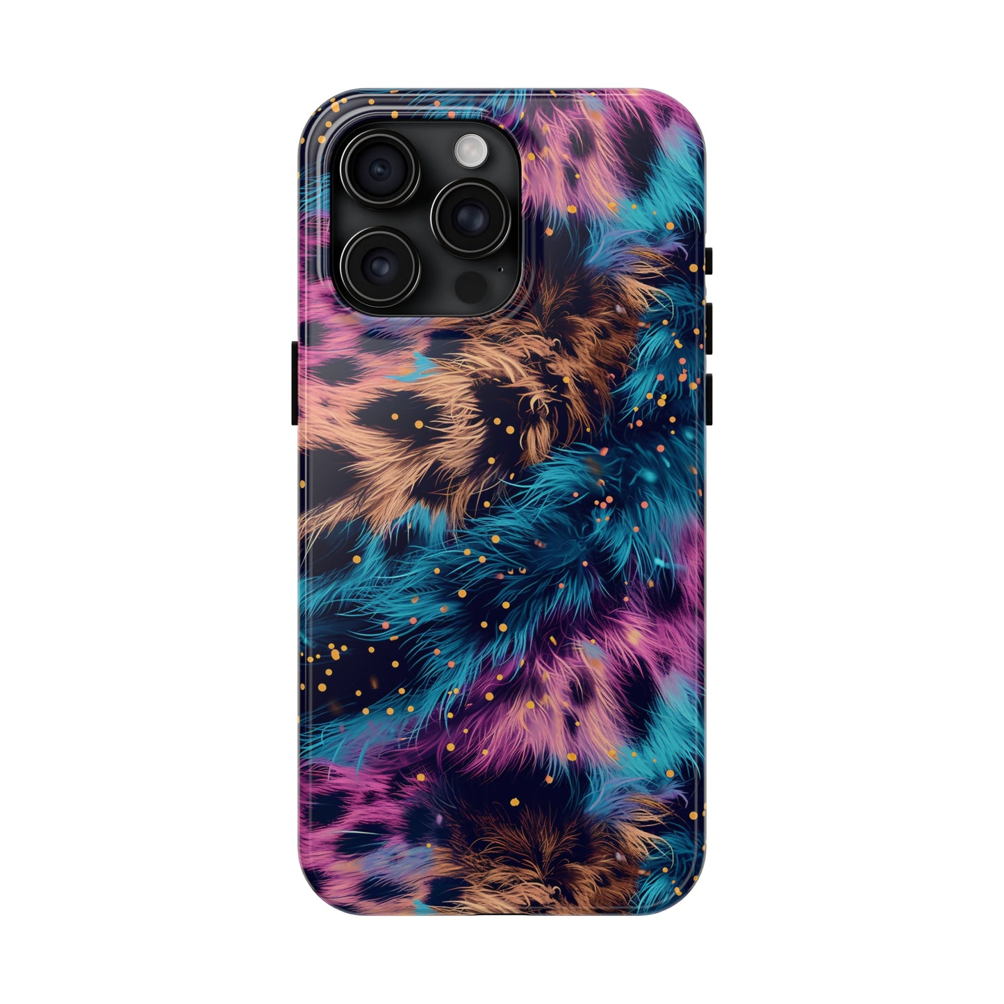 Multicolor unique leopard Pattern Design Tough Phone Case compatible with a large variety of iPhone models, Gift, Phone Case