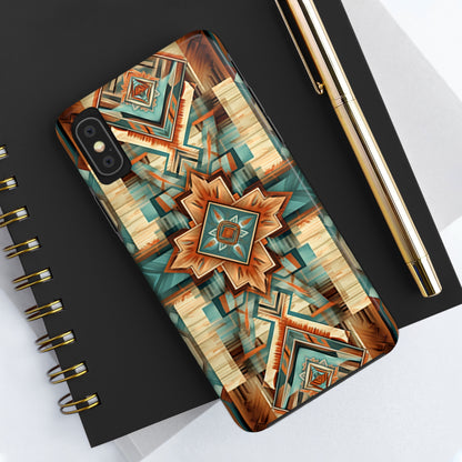 Native American Pattern Design Tough Phone Case compatible with a large variety of iPhone models, Gift, Phone Case