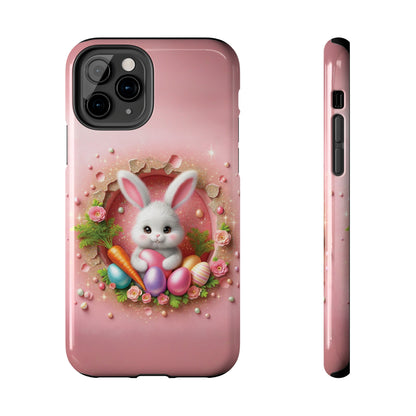 Easter Bunny Hole in the Wall design Tough Phone Case compatible with a large variety of iphone models