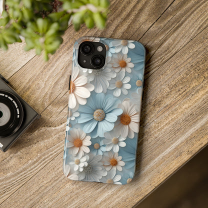 3D Daisy Digital print Design Tough Phone Case compatible with a large variety of iPhone models, Gift, Phone Case