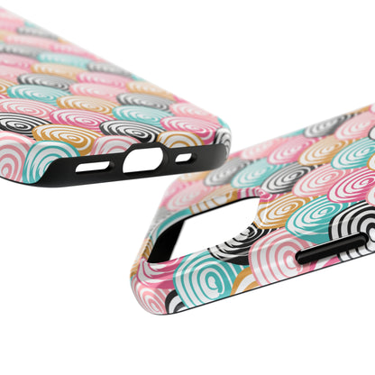 Rainbow Swirls Pattern design Tough Phone Case compatible with a large variety of iphone models