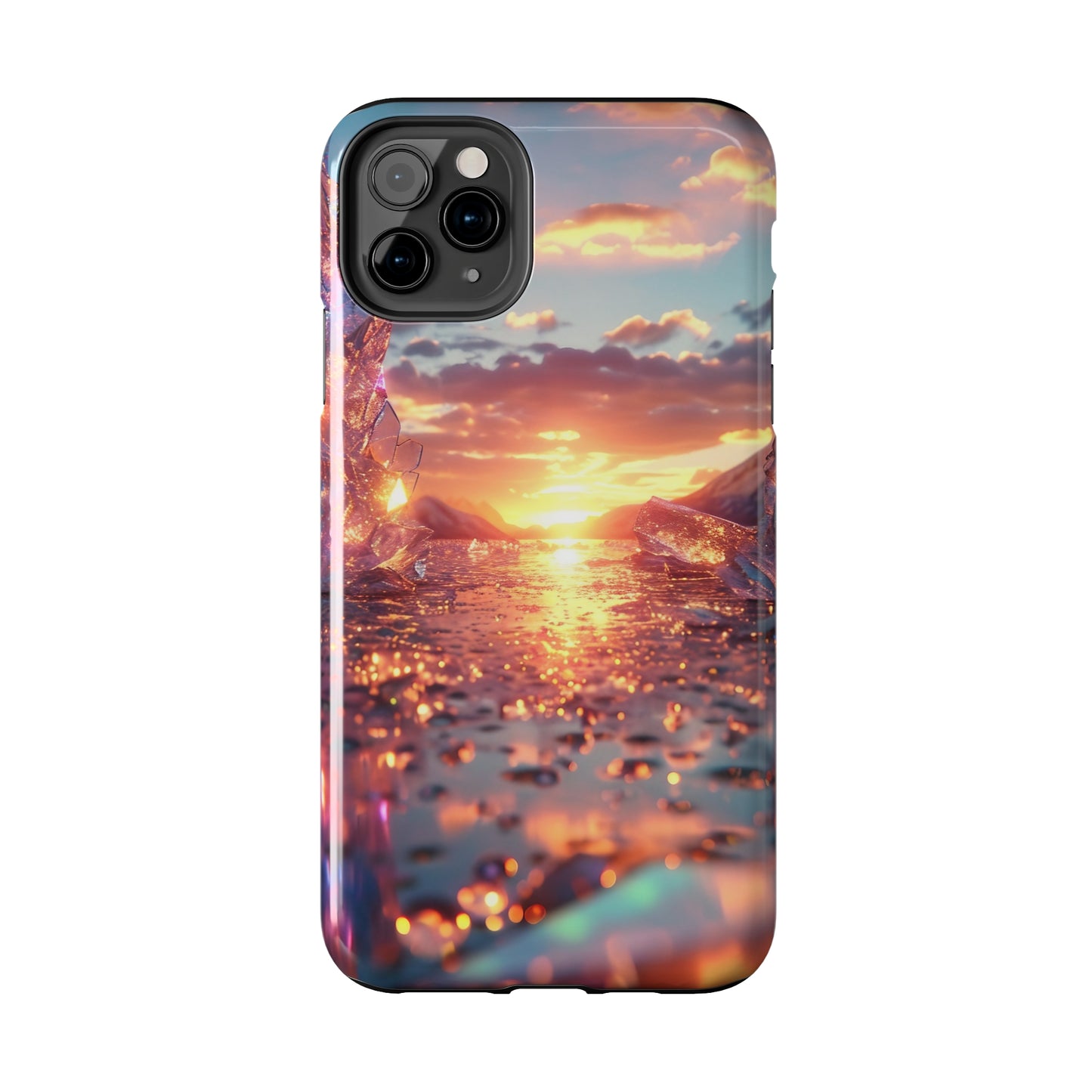 Abstract Sunrise Crystal Design Tough Phone Case