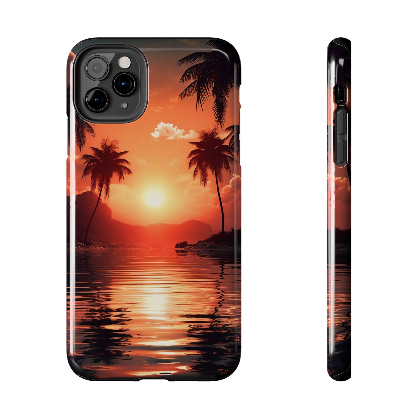 Sunset Beach Design iPhone Case, Beautiful Beach Scene, Artsy Surf Design, Protective Phone Cover compatible with a large variety of iPhone models, Phone Case, Gift