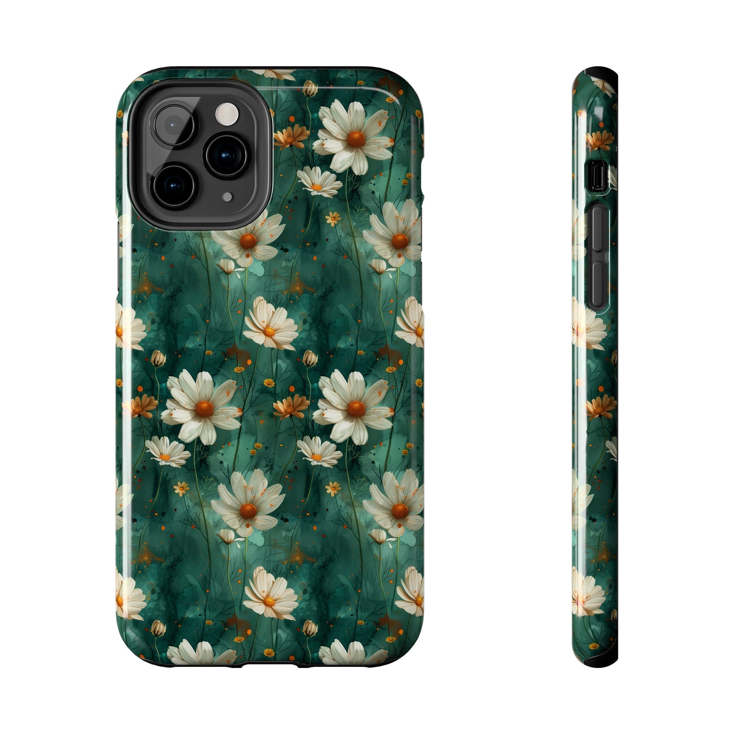 Watercolor Daisy Floral iPhone Case, Elegant White Blossom Design, Protective Phone Cover, Stylish Watercolor Flower Pattern compatible with a large variety of iPhone models, Phone Case, Gift