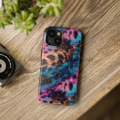 Multicolor unique leopard Pattern Design Tough Phone Case compatible with a large variety of iPhone models, Gift, Phone Case