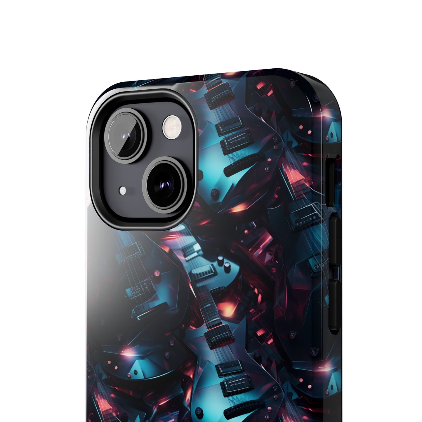 Guitar Pattern Design Tough Phone Case compatible with a large variety of iPhone models, Phone Case, Birthday Gift