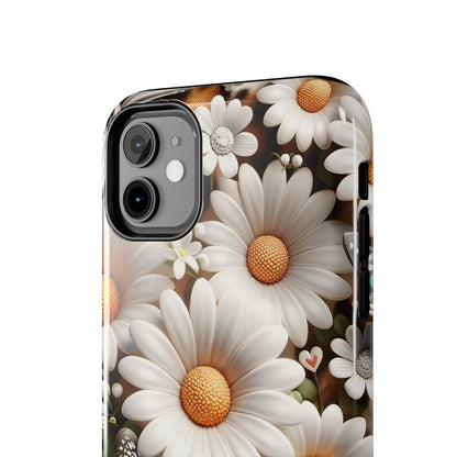 Butterflies, Leopard Print & Daisies Digital print Design Tough Phone Case compatible with a large variety of iPhone models,Gift, Phone Case