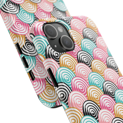 Rainbow Swirls Pattern design Tough Phone Case compatible with a large variety of iphone models