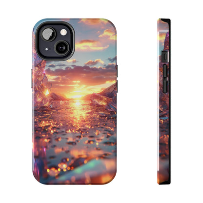 Abstract Sunrise Crystal Design Tough Phone Case