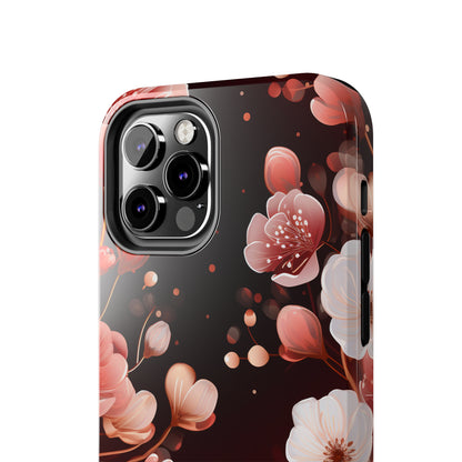 Pretty Pink Flowers Pattern Design Tough Phone Case compatible with a large variety of iPhone models, Gift, Phone Case