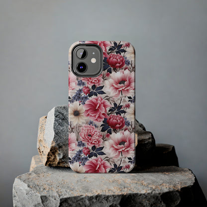 Elegant Blooms Digital print Design Tough Phone Case compatible with a large variety of iPhone models, Gift, Phone Case