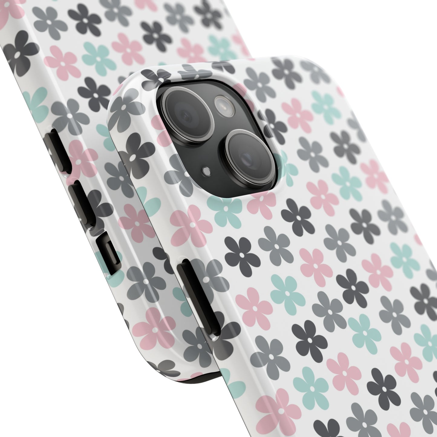 Pastel Groovy Flowers print design Tough Phone Case compatible with a large variety of iphone models