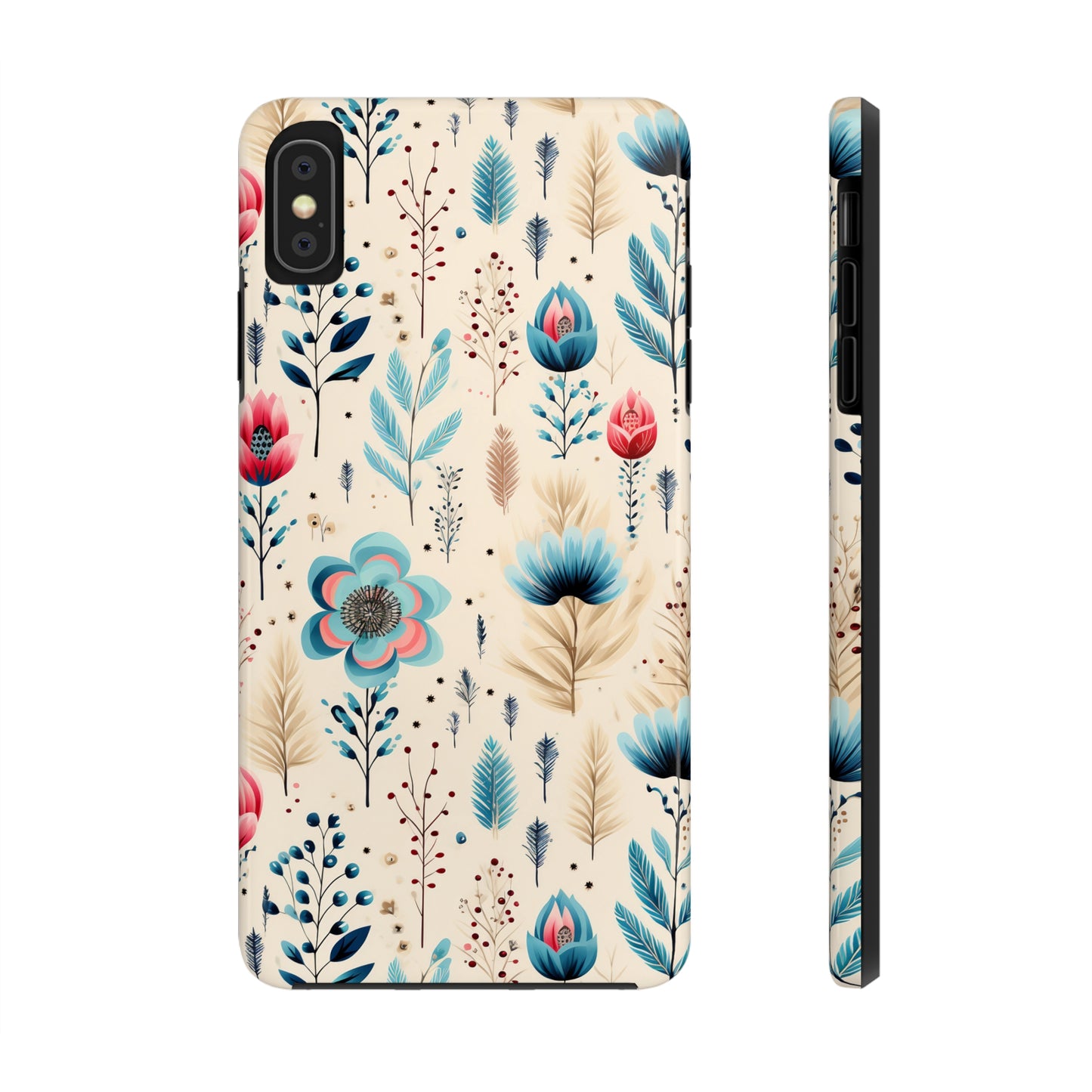 Boho Floral Pattern design Tough Phone Case compatible with a large variety of iphone models