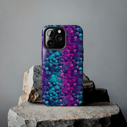 3D Bubble Print Pattern Design Tough Phone Case compatible with a large variety of iPhone models, Phone Case, Gift