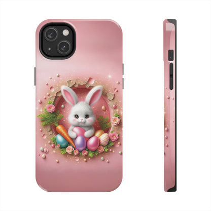 Easter Bunny Hole in the Wall design Tough Phone Case compatible with a large variety of iphone models