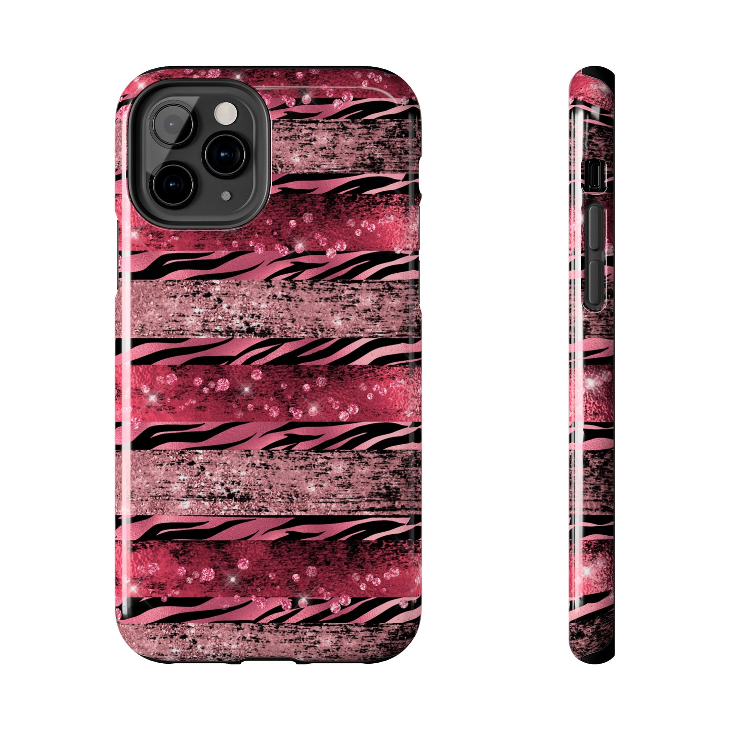 Pink Tiger Design Tough Phone Case compatible with a large variety of phone models, Gift, Phone Case