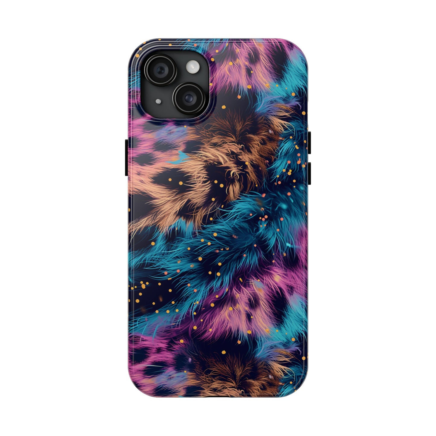 Multicolor unique leopard Pattern Design Tough Phone Case compatible with a large variety of iPhone models, Gift, Phone Case