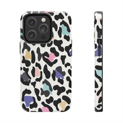 Rainbow Leopard Print design Tough Phone Case compatible with a large variety of iPhone models, Birthday Gift, Phone Case