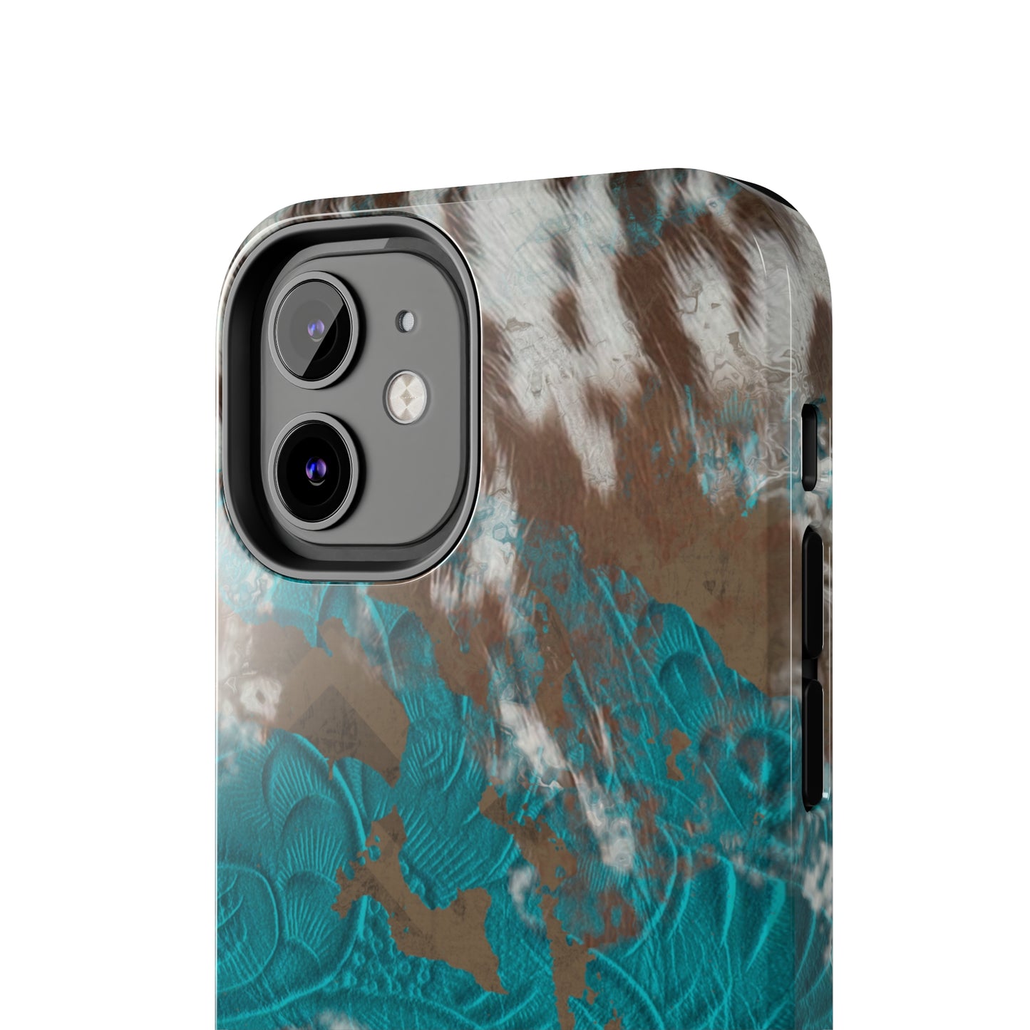 Western Cow Print Design  Phone Case- Lightweight, Impact Resistant Cover for iPhone 6, 6s, 12, 13, 14, 15