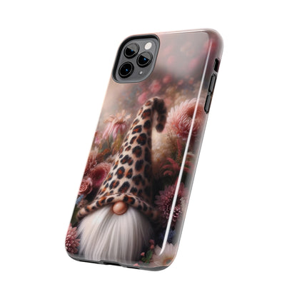 Leopard Print Fantasy Gnome Design Phone Case- Lightweight, Impact Resistant Cover for iPhone 6, 6s, 12, 13, 14, 15