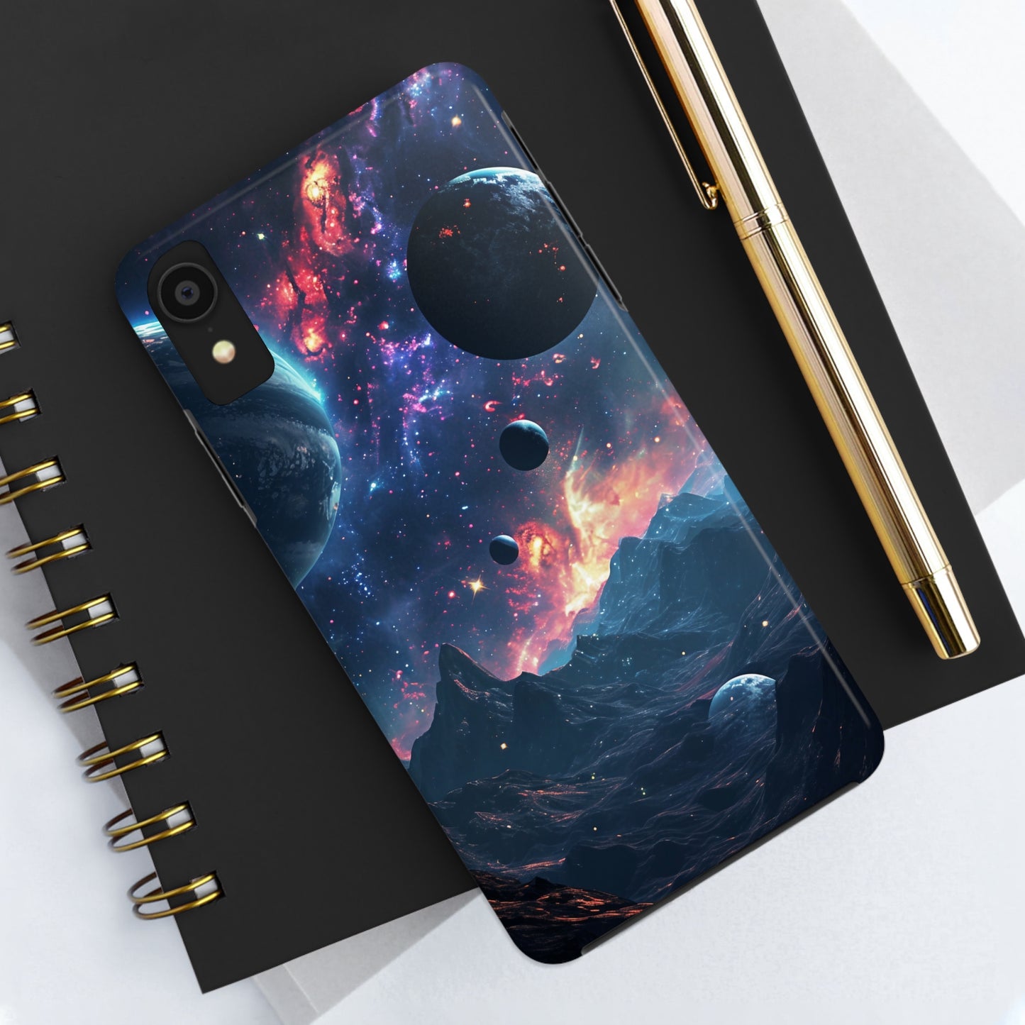 Galaxy Themed Digital print Design Tough Phone Case compatible with a large variety of iPhone models, Gift, Phone Case