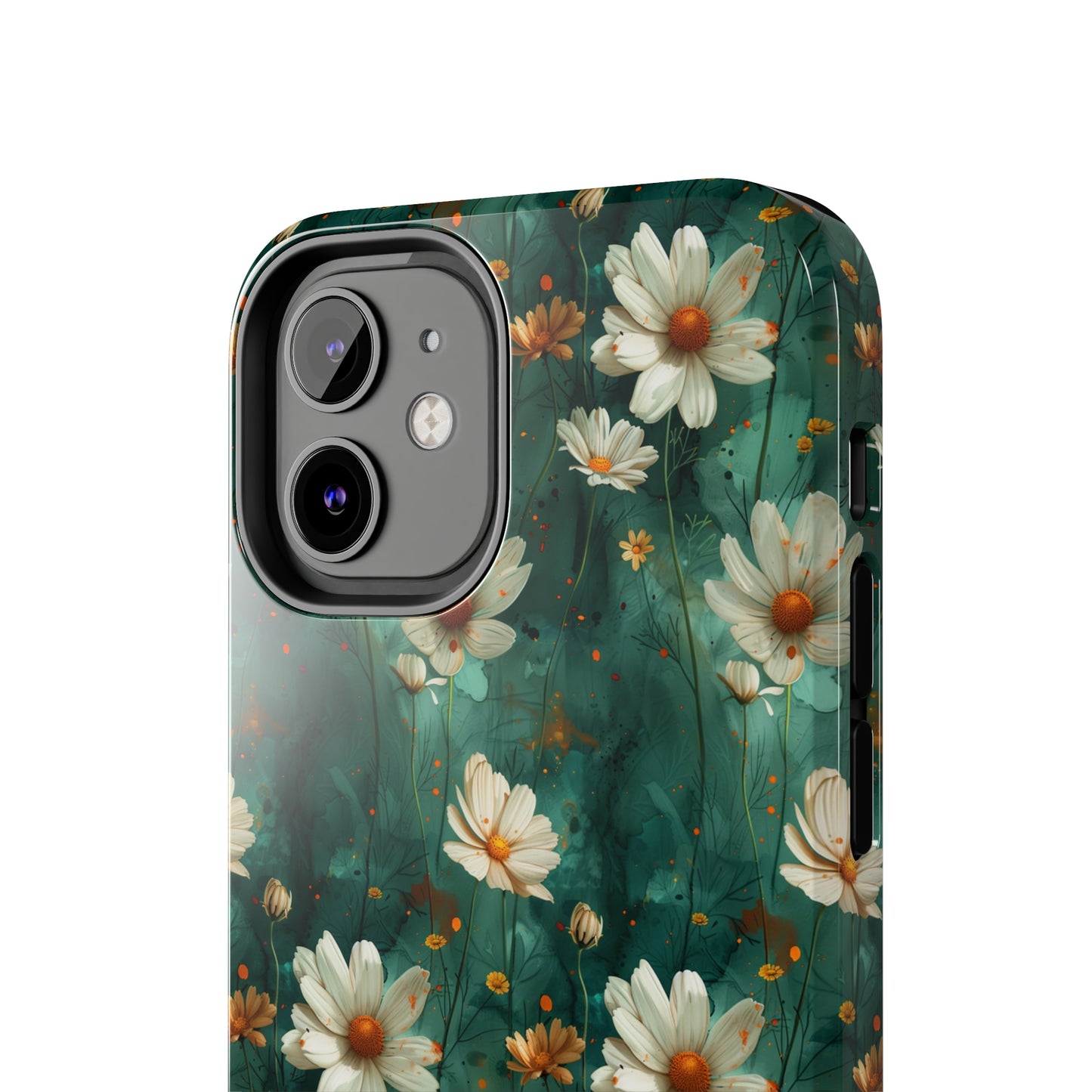 Watercolor Daisy Floral iPhone Case, Elegant White Blossom Design, Protective Phone Cover, Stylish Watercolor Flower Pattern compatible with a large variety of iPhone models, Phone Case, Gift