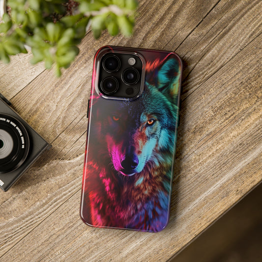 Wolf Digital print Design Tough Phone Case compatible with a large variety of iPhone models, Gift, Phone Case