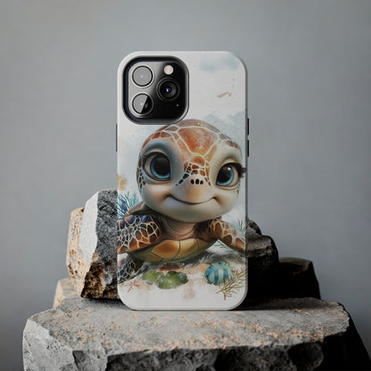 Cute Sea Turtle print Design Tough Phone Case compatible with a large variety of iPhone models, Gift, Phone Case