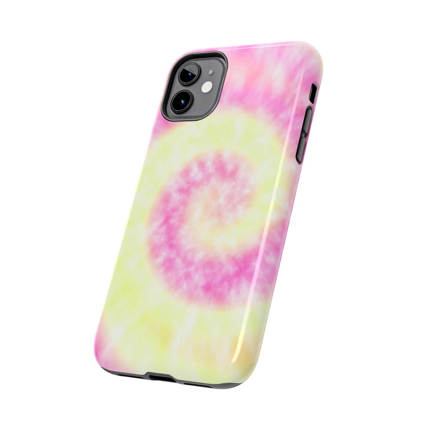 Pink and Yellow Tie Dye Design Phone Case- Lightweight, Impact Resistant Cover for iPhone 6, 6s, 12, 13, 14, 15