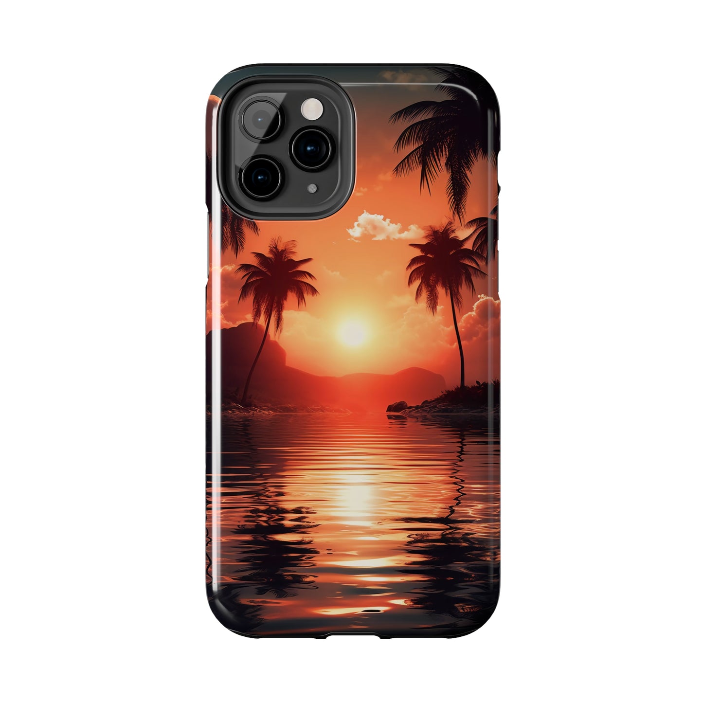 Sunset Beach Design iPhone Case, Beautiful Beach Scene, Artsy Surf Design, Protective Phone Cover compatible with a large variety of iPhone models, Phone Case, Gift