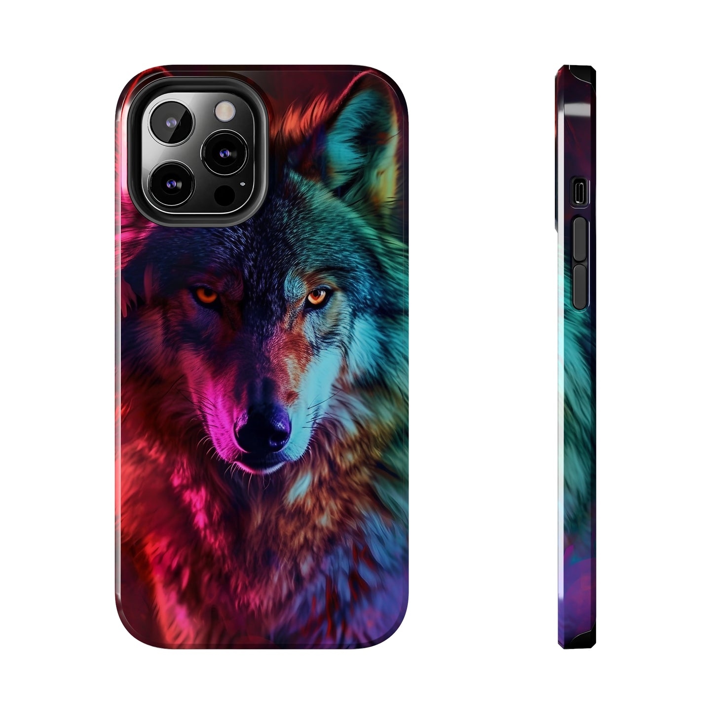 Wolf Digital print Design Tough Phone Case compatible with a large variety of iPhone models, Gift, Phone Case