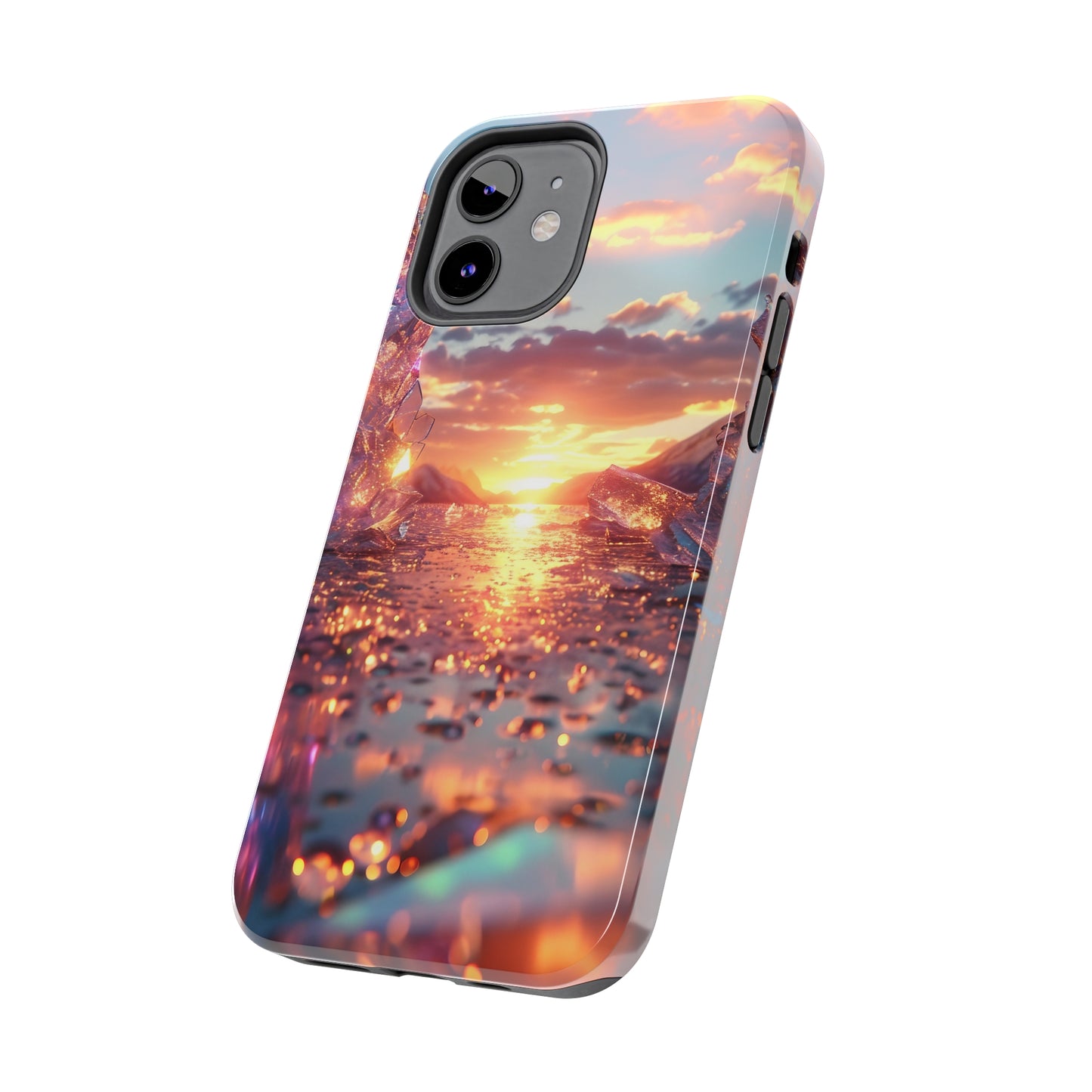 Abstract Sunrise Crystal Design Tough Phone Case