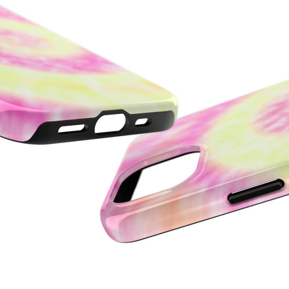 Pink and Yellow Tie Dye Design Phone Case- Lightweight, Impact Resistant Cover for iPhone 6, 6s, 12, 13, 14, 15