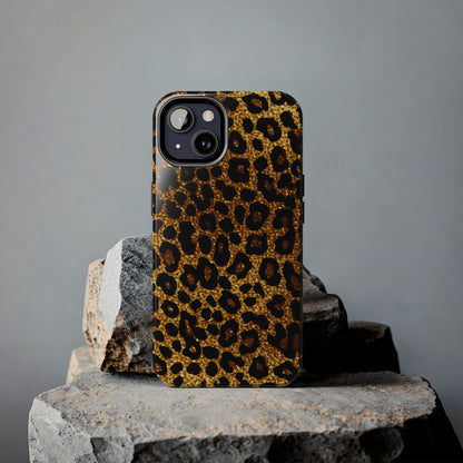 Cheetah Print design Tough Phone Case compatible with a large variety of iPhone models, Birthday Gift, Phone Case