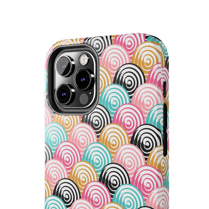 Rainbow Swirls Pattern design Tough Phone Case compatible with a large variety of iphone models