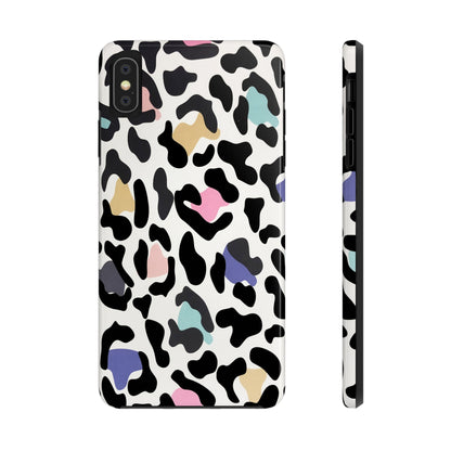 Rainbow Leopard Print design Tough Phone Case compatible with a large variety of iPhone models, Birthday Gift, Phone Case