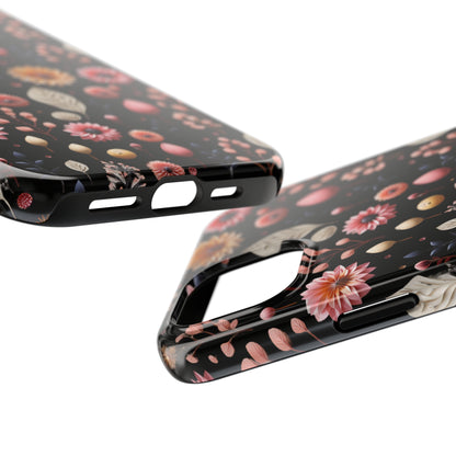 Floating Flowers print design Tough Phone Case compatible with a large variety of iphone models