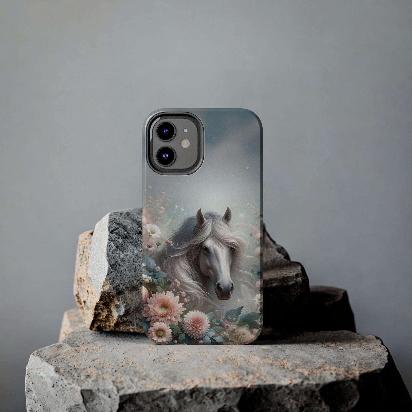 Beautiful Horse and Floral print Design Tough Phone Case compatible with a large variety of iPhone models, Gift, Phone Case