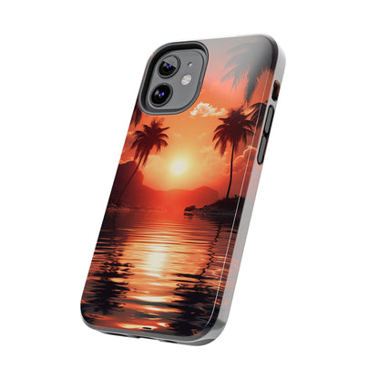 Sunset Beach Design iPhone Case, Beautiful Beach Scene, Artsy Surf Design, Protective Phone Cover compatible with a large variety of iPhone models, Phone Case, Gift