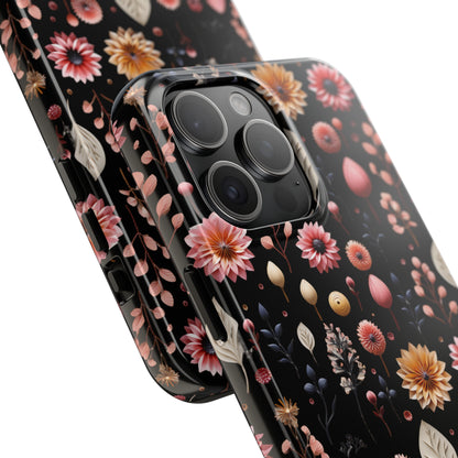 Floating Flowers print design Tough Phone Case compatible with a large variety of iphone models