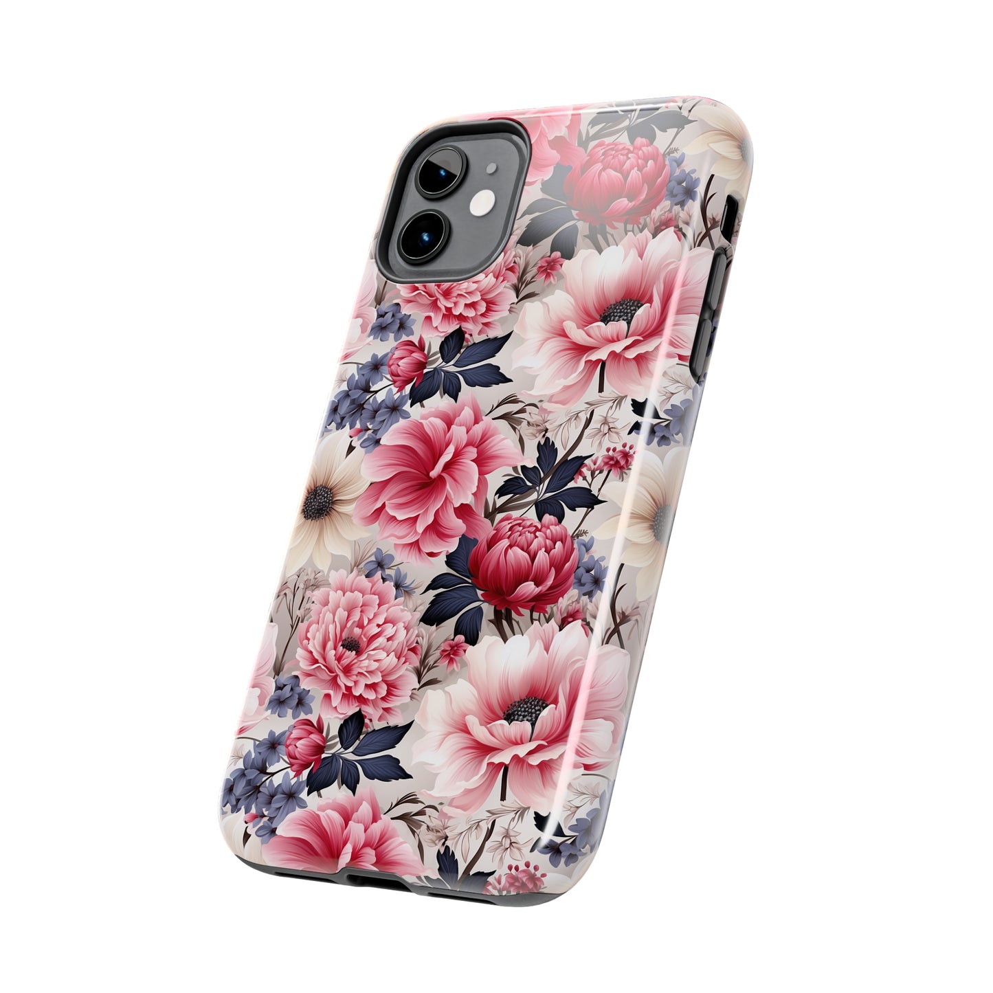 Elegant Blooms Digital print Design Tough Phone Case compatible with a large variety of iPhone models, Gift, Phone Case