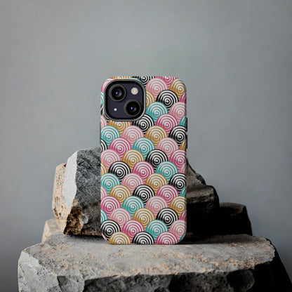 Rainbow Swirls Pattern design Tough Phone Case compatible with a large variety of iphone models