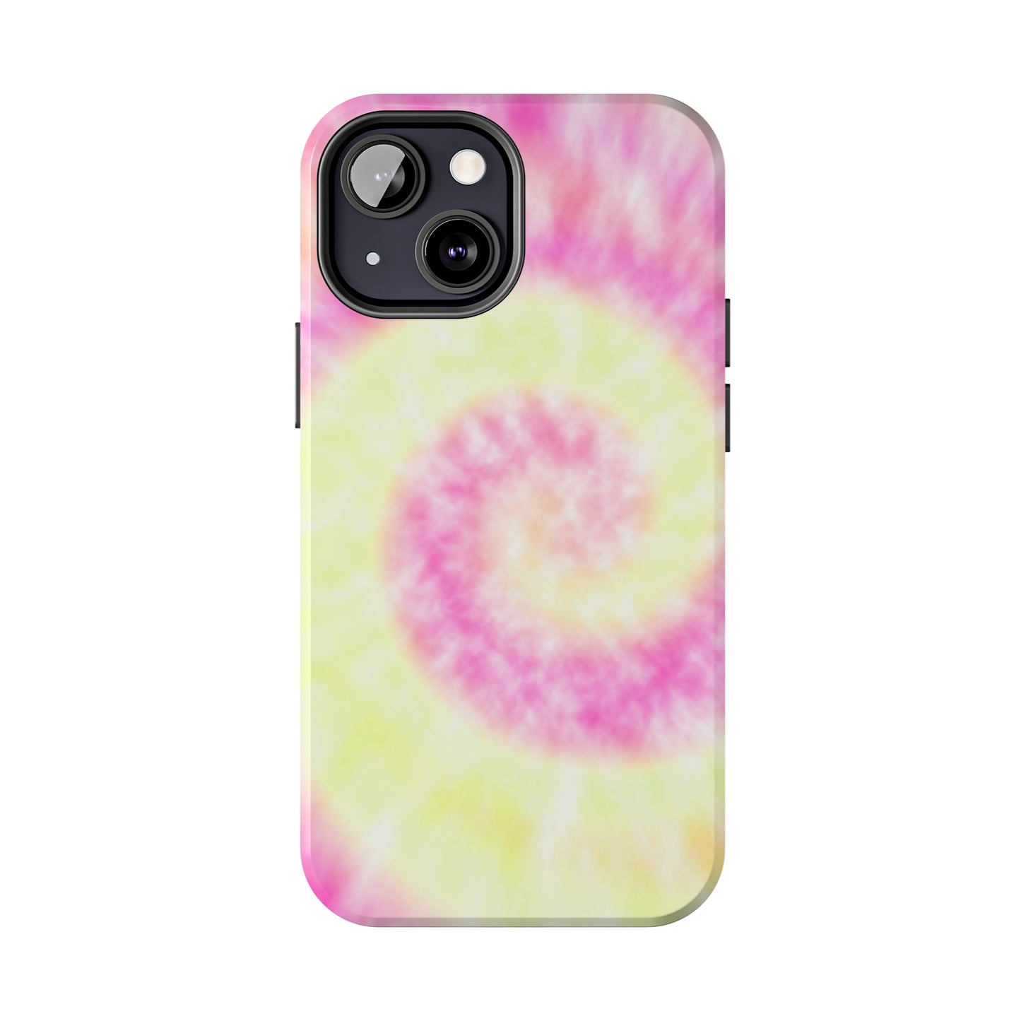 Pink and Yellow Tie Dye Design Phone Case- Lightweight, Impact Resistant Cover for iPhone 6, 6s, 12, 13, 14, 15